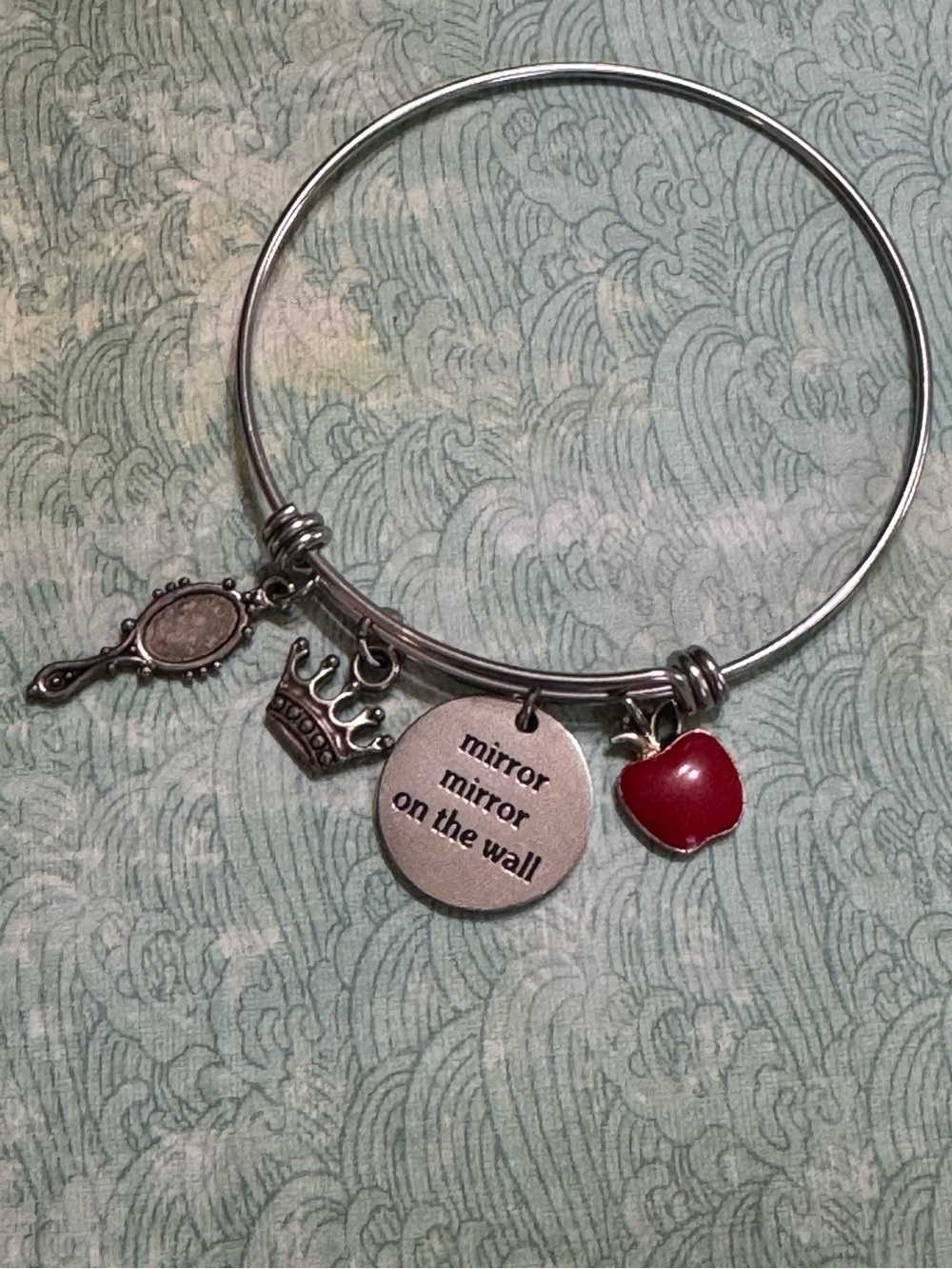 SNOW WHITE THEMED CHARM BANGLE BRACELET